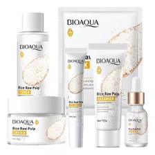 Kit Facial Bioaqua Rice Raw Pul