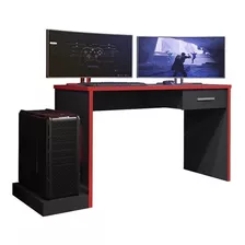 Mesa Para Computador Desk Gamer Drx-9000 Preto/vermelho - Pr