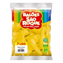 Bexiga Balão São Roque 7 Liso - Diversas Cores - 50 Unidades