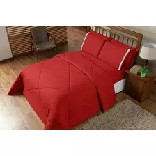 Edredom Aconchego Com Jogo De Cama Lençol 6 Peças Queen Size