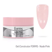 Gel Para Unhas Forms 32g + Fibra De Vidro Em Rolo De 5m Cor Nude Pink