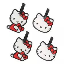  Etiqueta De Bagagem Sanrio Hello Kitty Em Pvc De 4 Peças - 