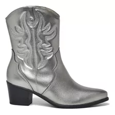 Bota Western Cano Médio Via Marte Country Feminino Texana 