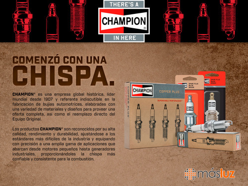4 Bujas Kit Copper Plus 96 V4 1.7l 69/73 Champion Foto 3