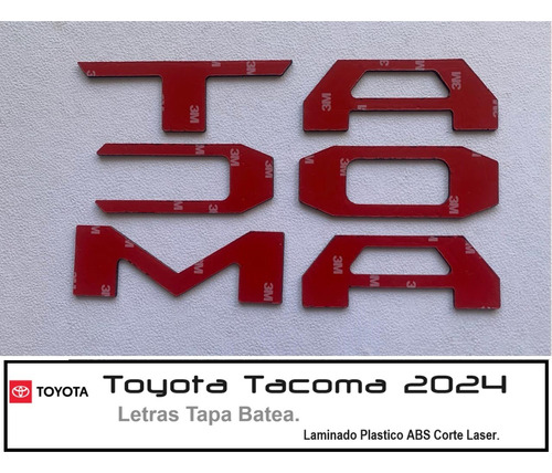 Letras Logotipo Tapa Batea (caja) Toyota Tacoma 2024 Foto 10
