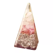 Pirâmide De Orgonite Pequena Nubian Quartzo Rosa