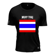 Camiseta Muay Thai Bandeira Thailandia Shap Life Luta