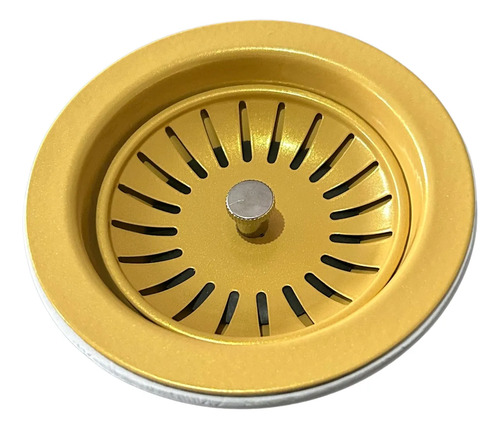 Válvula Americana Inox Dourado 4. 1/2- Para Pia Cozinha Cuba Dourado