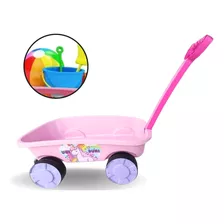 Carro Carrinho Banheira Carriola Para Praia Brinq Infantil 