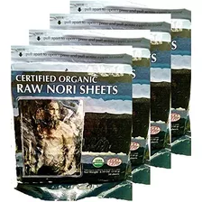 Raw Organic Nori Paquete De 200 Hojas Certificado Vegano,