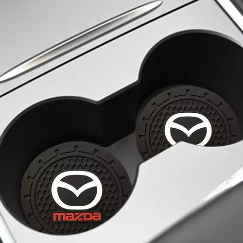 Par Porta Vasos Premium Logo Mazda 2 Sedan 2022 2023 2024 Foto 6