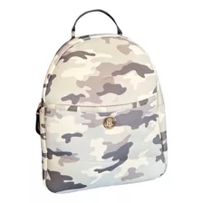 Mochila Tommy Hilfiger Sasha Ii Backpack Neoprene Color Gris Diseño De La Tela Liso