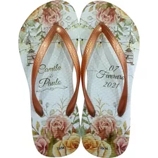 20 Chinelo Personalizado Casamento Brinde 12x S/ Juros