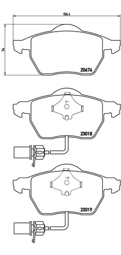 Balatas Delan/ Vw Passat Gls 4 Motion 2001-2002 Semimetlica Foto 2