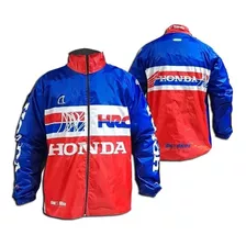 Campera Liviana Enduro De Cordura Honda Azul Rojo T:xl 