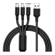 Cabo Usb Carregador Turbo 3 Em 1 P/ Todos Os Modelos Celular