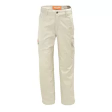 Pantalón Cargo Trabajo Ombu Aire Libre Beige Caqui Reforzado