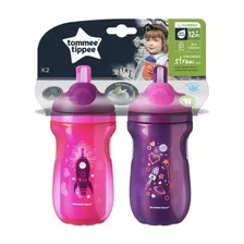 Tommee Tippee 2 Vasos Aislados Con Bombilla Bebé Antiderrame