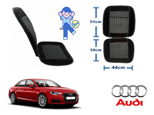 Respaldo Bolitas + Cubre Volante Piel Audi A4 2013 A 2018 Foto 4