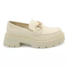 Mocasines Mujer Moda Beige