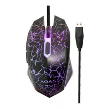 Mouse Gamer Negro Aoas Usb 1.8m Rgb Luz K70 2064214 Shine