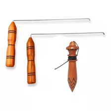 Dual Rod + Pêndulo De Madeira Com Chumbo E Lastro Artesanal