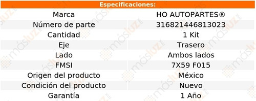 1 Pack Seguros Cliper Freno Traseros Peugeot 206 00/08 Ho Foto 2