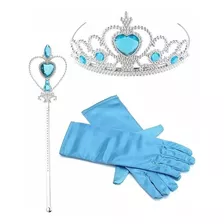 Set De 3 Accesorios Con Guantes Disfraz Frozen