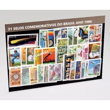 1986 - Ano Completo 31 Selos Comemorativos