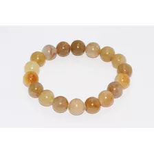 Pulsera Piedra Natural Cuarzo Jaspe Amarillo Chakras Ppn112