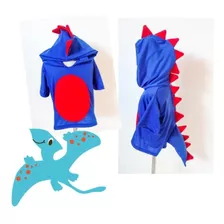 Fantasia Dinossauro (camiseta Infantil) Dino Azul Royal