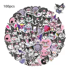 100pcs Calcomanias Kuromi Stickers Pvc Contra Agua 