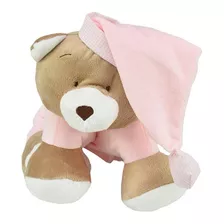 Boneco Pelúcia Puppet Urso Nino Rosa Travesseiro - Zip 