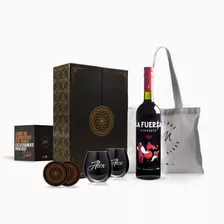 Kit Vermut La Fuerza Vasos Negro Grabados Box Regalo Estuche