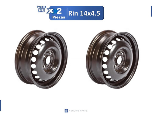 Rines Acero 14x4.5 Chevrolet Beat 2019 Gm Parts 2 Pz Foto 2