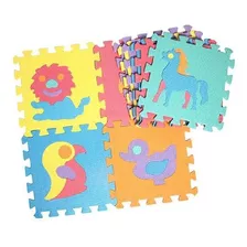 Piso De Goma Eva 10pcs Animales Encastre Niño Bebe Ohmyshop