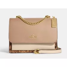 Bolsa Coach Original Klare Crossbody In Colorblock Signature Acabado De Los Herrajes Oro Color Beige Color De La Correa De Hombro Oro Diseño De La Tela Liso