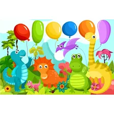 Banner Festa Painel Dino Dinossauro Baby 120x80cm