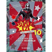20 Invitacion Cumpleaños Ant Man Superheroe Marvel Avengers