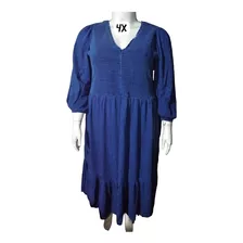 Vestido Azul Marino Vintage Talla 4x (48/50) Old Navy 