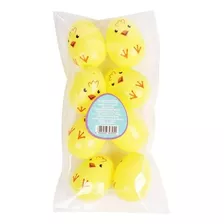 Huevos De Plástico Para Rellenar Pascua Pollitos 8 Pzs 