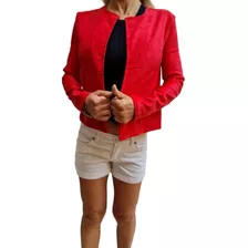 Chaqueta Saco Tipo Blazer Gamuzada Elastizada 