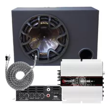 Caixa De Som 12 Pol Subwoofer Bravox + Módulo Taramps 400x1 