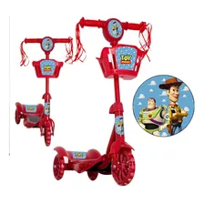 Patinete Infantil 3 Anos Toy Story Cesta Som Luz Led Toys 2u