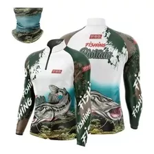 Camisa/camiseta (blusa Pesca Pqs + Bandana) Ref 57/57 Uv50+