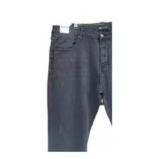 Jeans Elasticado Tallas Grandes Gris Para Hombre