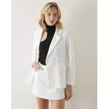 Novo - Blazer Alfaiataria Botões Forrados Gg Off White 