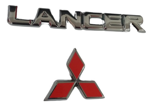 Emblemas Mitsubishi Lancer Letras Cromadas Lancer Y Emblema  Foto 6