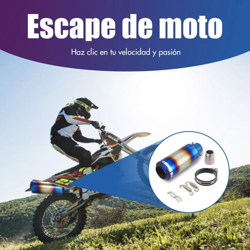 Escape De Moto Deportivo De Acero Inoxidable Universal 51 Mm Foto 6