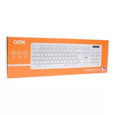 Teclado Com Fio Para Computador Notebook Oex Tc304 Branco